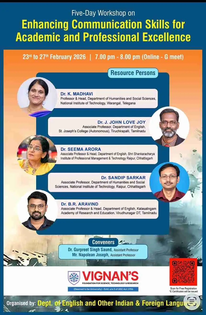 Poster for the five-day communication workshop